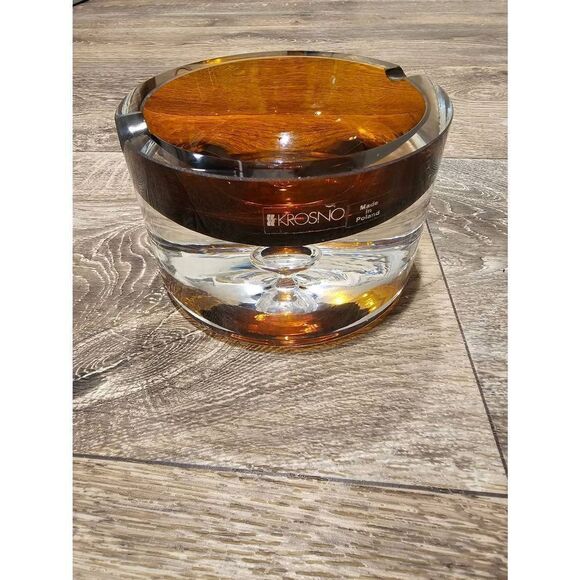 Kronos Vintage Amber Two-toned Poland Ashtray - Picture 3 of 12